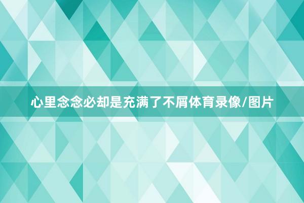 心里念念必却是充满了不屑体育录像/图片