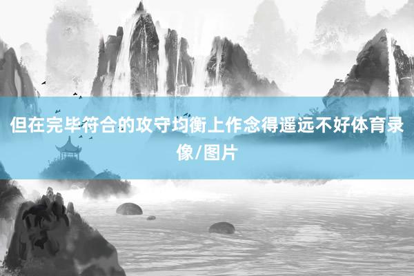 但在完毕符合的攻守均衡上作念得遥远不好体育录像/图片