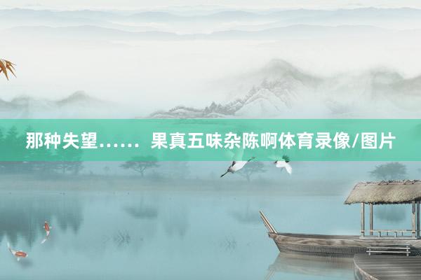 那种失望……  果真五味杂陈啊体育录像/图片