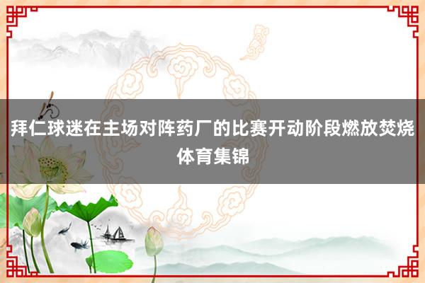拜仁球迷在主场对阵药厂的比赛开动阶段燃放焚烧体育集锦