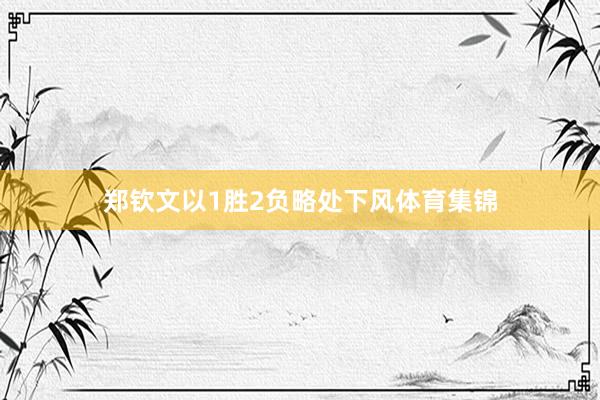郑钦文以1胜2负略处下风体育集锦