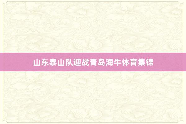 山东泰山队迎战青岛海牛体育集锦