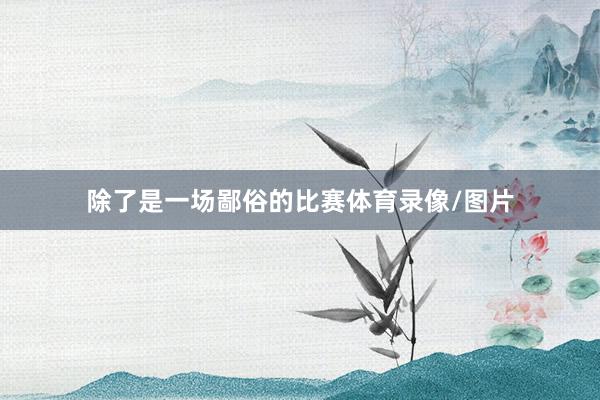 除了是一场鄙俗的比赛体育录像/图片
