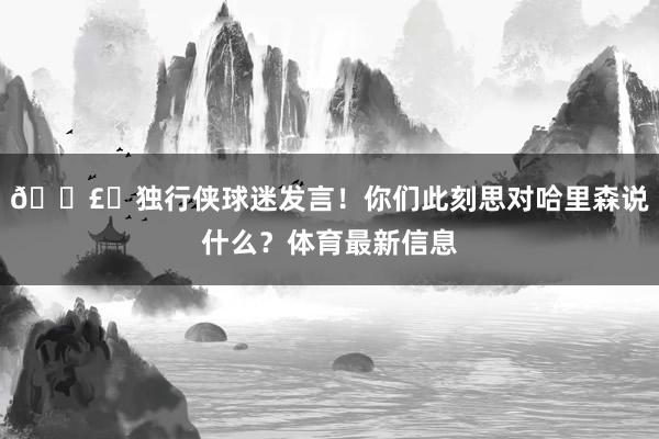 🗣️独行侠球迷发言！你们此刻思对哈里森说什么？体育最新信息