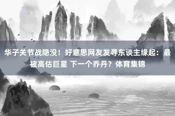 华子关节战隐没！好意思网友发寻东谈主缘起：最被高估巨星 下一个乔丹？体育集锦