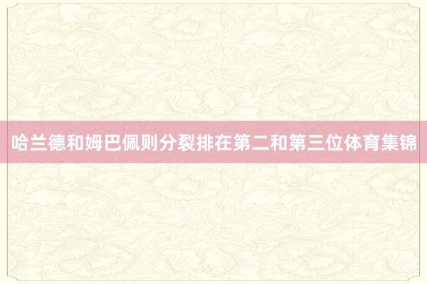 哈兰德和姆巴佩则分裂排在第二和第三位体育集锦
