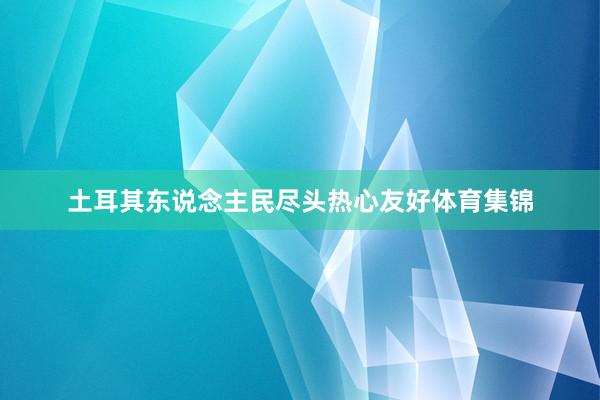 土耳其东说念主民尽头热心友好体育集锦