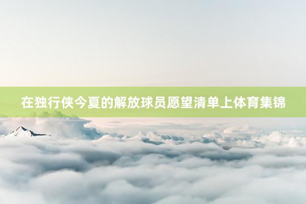 在独行侠今夏的解放球员愿望清单上体育集锦