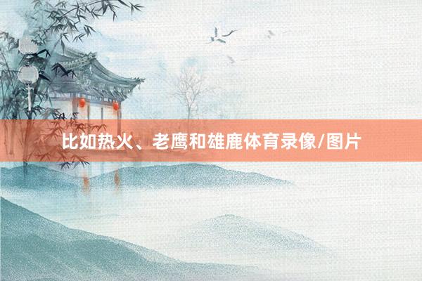 比如热火、老鹰和雄鹿体育录像/图片