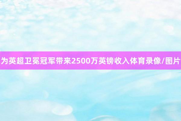 为英超卫冕冠军带来2500万英镑收入体育录像/图片