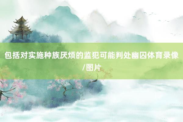 包括对实施种族厌烦的监犯可能判处幽囚体育录像/图片