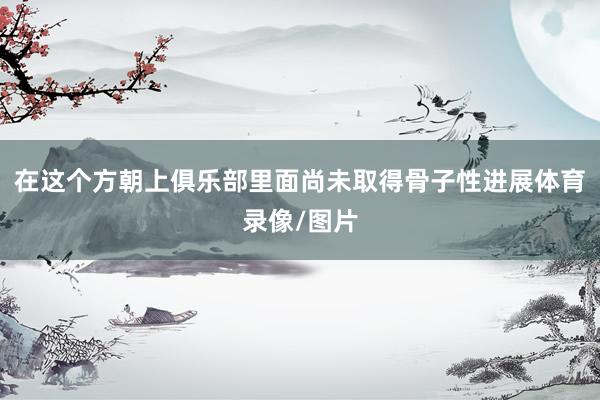在这个方朝上俱乐部里面尚未取得骨子性进展体育录像/图片