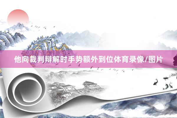 他向裁判辩解时手势额外到位体育录像/图片