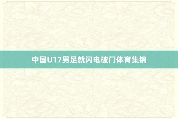 中国U17男足就闪电破门体育集锦