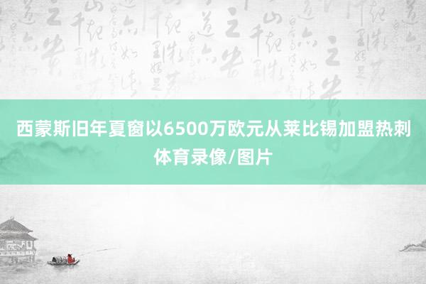 西蒙斯旧年夏窗以6500万欧元从莱比锡加盟热刺体育录像/图片
